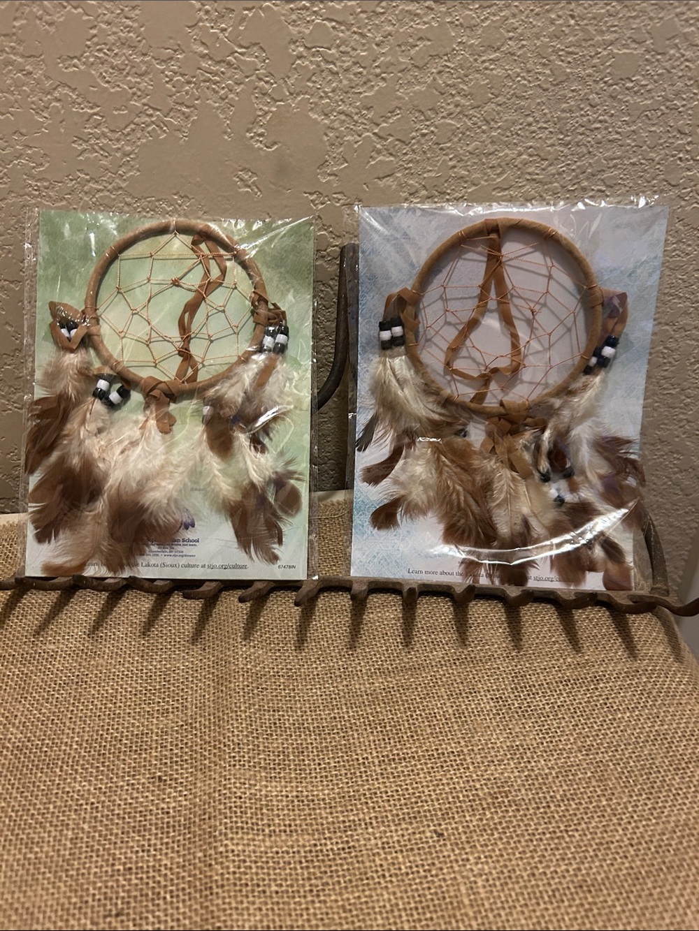 Brown Feather Dreamcatcher Wall Decor - Native Style